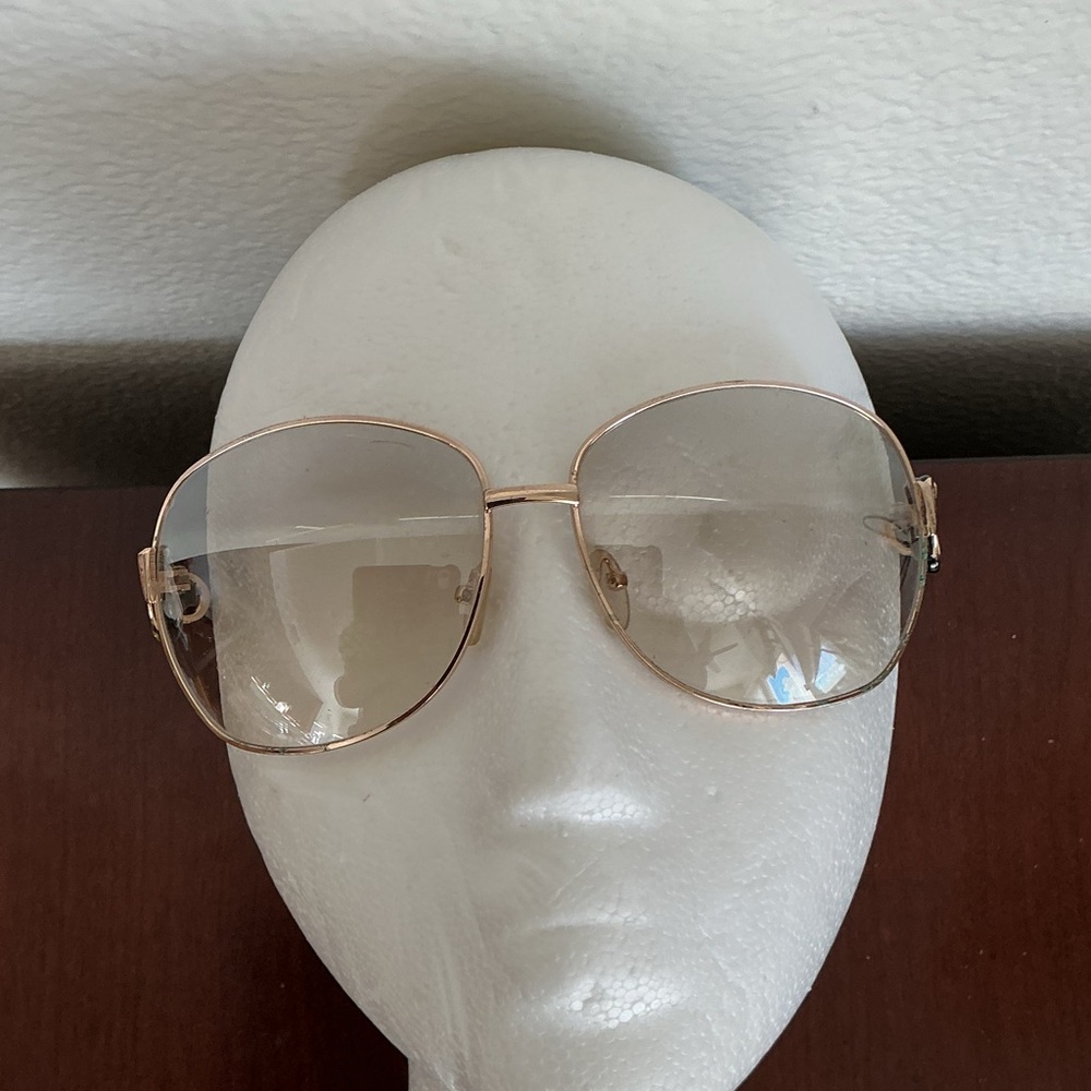 Fashion Gold Metal/Black Rhinestone Round Wrap Sunglasses